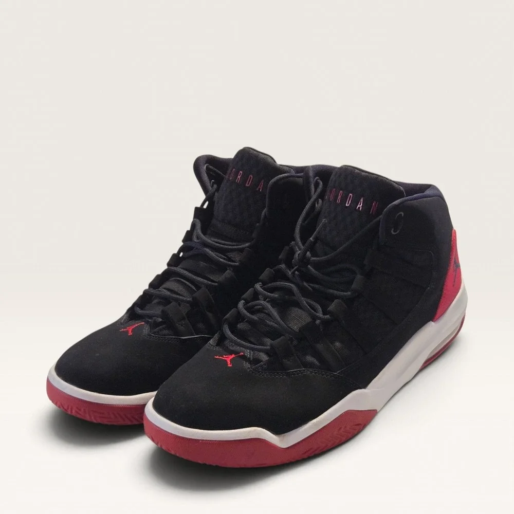 Jordan Max Aura 4 Mens Basketball Shoes Black University Red No Insole Size 12